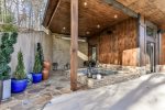 Covered hot tub